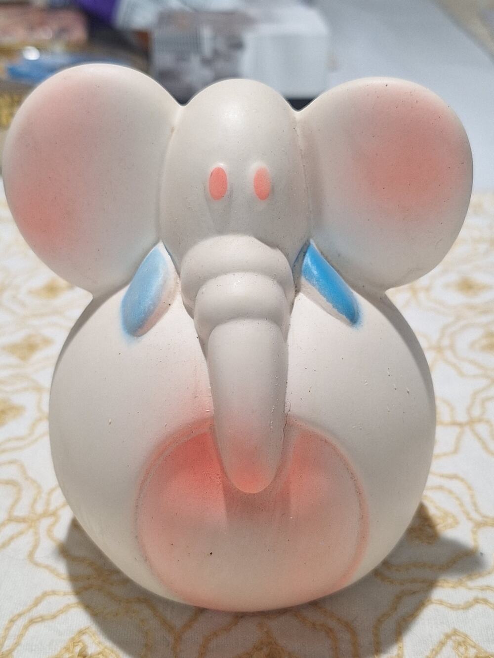 Hard to Find Vintage Rubber Elephant Squeak Toy Working Squeaker 4.5 Inch